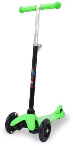 Jamara kids scooter KickLight green with adjustable handlebar and LED wheels-2