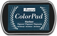 Jacquard color ink pad pigment Harbor - slow drying blue
