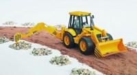 Bruder JCB excavator construction vehicle yellow plastic 1:16-3