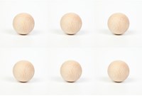 Grapat wooden balls natural color - 6 pieces educational toy