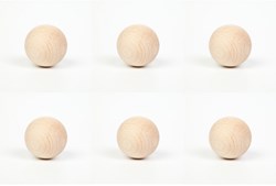 Grapat wooden balls natural color - 6 pieces educational toy
