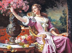 Castorland puzzle Czachorski jigsaw - Lady in Purple Dress - 3000 pieces