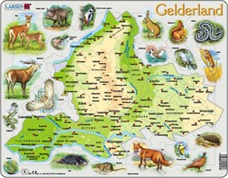 Larsen jigsaw puzzle - Gelderland animal map - 61 cardboard pieces