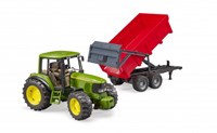 Bruder John Deere 6920 tractor toy with tipping trailer