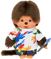 Monchhichi plush boy artist doll 20cm toy