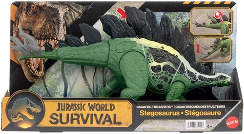 Mattel Jurassic World dinosaur action figure Gigantic Thrashers Stegosaurus