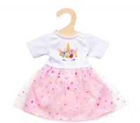Heless doll dress unicorn Hannah pink-white 35-45cm doll clothing