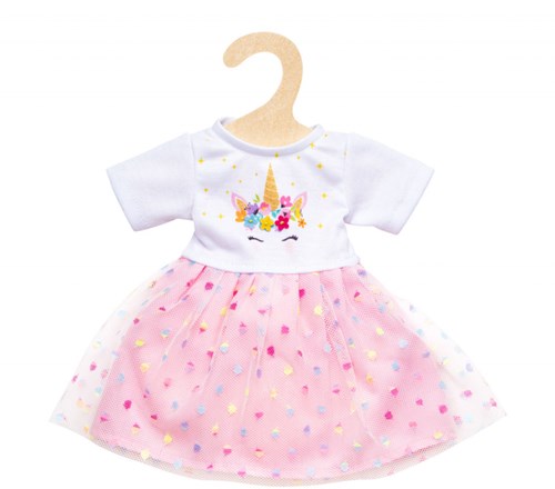 Heless doll dress unicorn Hannah pink-white 35-45cm doll clothing