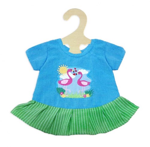 Heless doll dress flamingo - baby doll clothing 28-35 cm Fair Trade