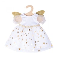 Heless baby doll clothing angel dress with headband 35-45 cm white-gold-3