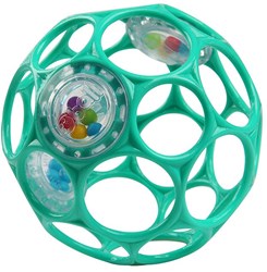 Oball Rattle baby toy - Green Blue - Flexible and lightweight