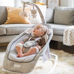 Ingenuity baby bouncer Rocking Seat Cuddle Lamb grey plush music