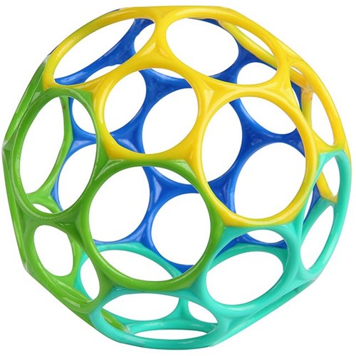 Oball classic toy ball blue green yellow - 10 cm easy grip