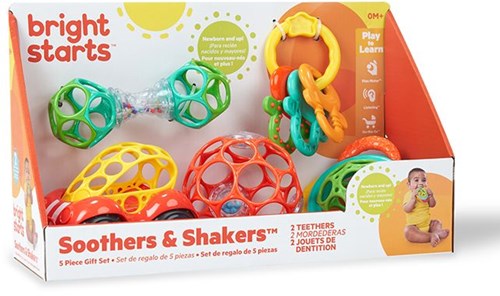 Oball baby toy set - Soothers & Shakers 5-piece gift set multicolor-3