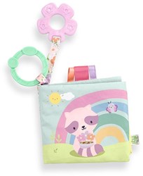 Ingenuity baby soft book plush Soft Book Deni with activities and teether