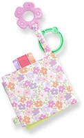 Ingenuity baby soft book plush Soft Book Deni with activities and teether-3