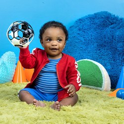 Oball baby football rattle black white - flexible ball for babies