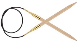 KnitPro Basix Birch circular knitting needles 80cm 15.00mm - knitting set