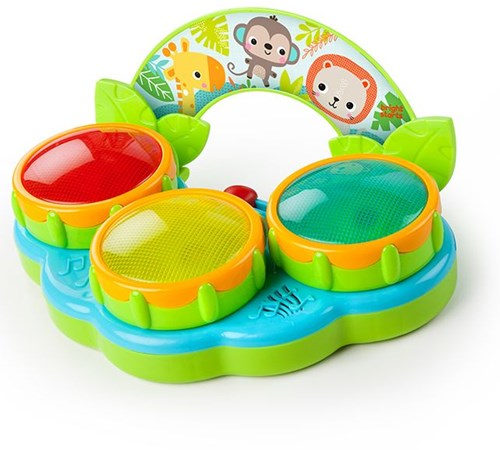 Bright Starts Safari Beats musical toy drum yellow baby