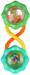 Bright Starts rattle toy barbell - classic green baby rattle
