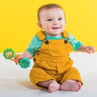 Bright Starts rattle toy barbell - classic green baby rattle-2