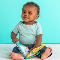 Bright Starts baby teething book mint green - silicone toy from 3 months-2