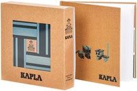 Kapla wooden building boards 40 pieces light blue dark blue construction set
