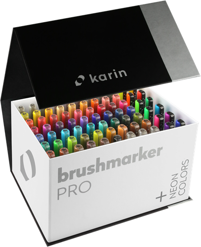 Karin Karin Brushmarker Pro Mega Box Plus 72 stuks