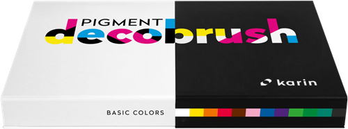 Karin brushmarker set pigment 12 colors - acrylic markers basic collection