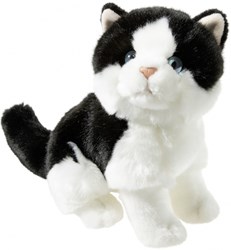 Heunec plush cat black-white cuddly toy 24cm for children