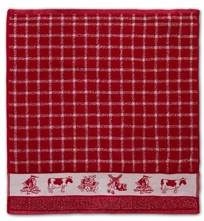OttoSimon kitchen towel cotton Dutchie red 50x55 cm set of 6