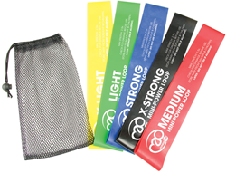 Fitness-Mad Resistance Bands Mini Power Loop Set 5 pieces latex