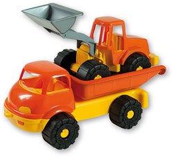 Androni Giocattoli dump truck toy with shovel - construction vehicle set
