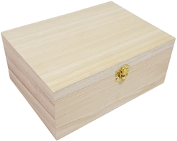 Hobbygroep wooden storage box with flap lid 23x16.9x10 cm