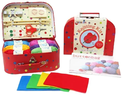 Buttonbag knitting set - creative toy for kids - multicolor