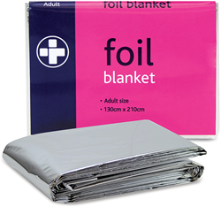 Koolpak emergency foil blanket 130 x 210cm - survival blanket pack of 6