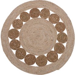 Home & Styling round jute rug 80cm brown natural interior decor