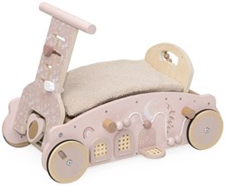 Label Label wooden 3-in-1 walker rocker car pink motor skills