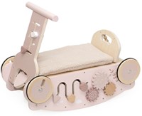 Label Label wooden 3-in-1 walker rocker car pink motor skills-2