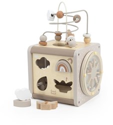 Label Label wooden activity cube toy nougat educational play