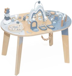 Label Label wooden activity table blue - educational toy for toddlers