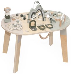 Label Label wooden activity table - educational toy olive green