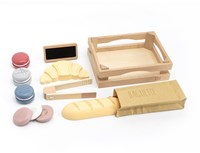 Label Label wooden bakery set baguette croissant macarons pretend play-2
