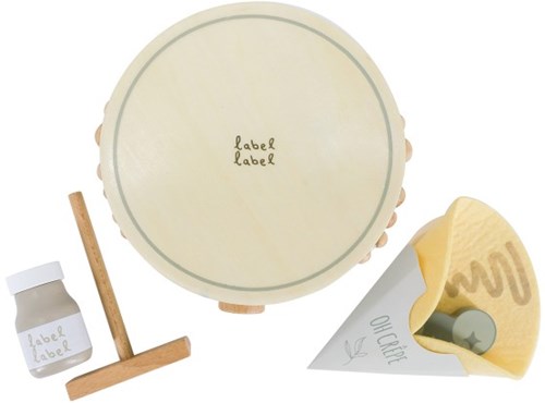 Label Label wooden crepe maker toy olive green for children-2