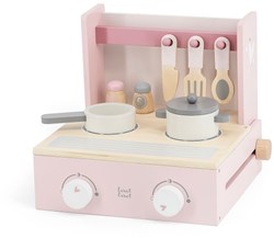 Label Label wooden foldable cooker pink - toy kitchen FSC wood for kids