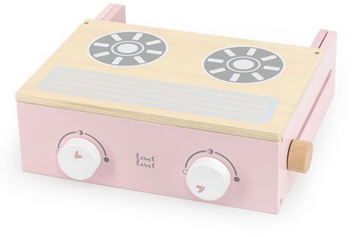 Label Label wooden foldable cooker pink - toy kitchen FSC wood for kids-2