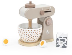 Label Label wooden food processor toy kitchen mixer nougat FSC