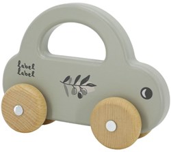 Label Label wooden toy car olive green FSC beechwood 18m+
