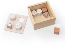 Label Label wooden shape sorter - educational toy nougat color