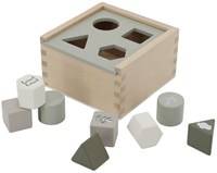 Label Label wooden shape sorter - educational sorting box olive green-2